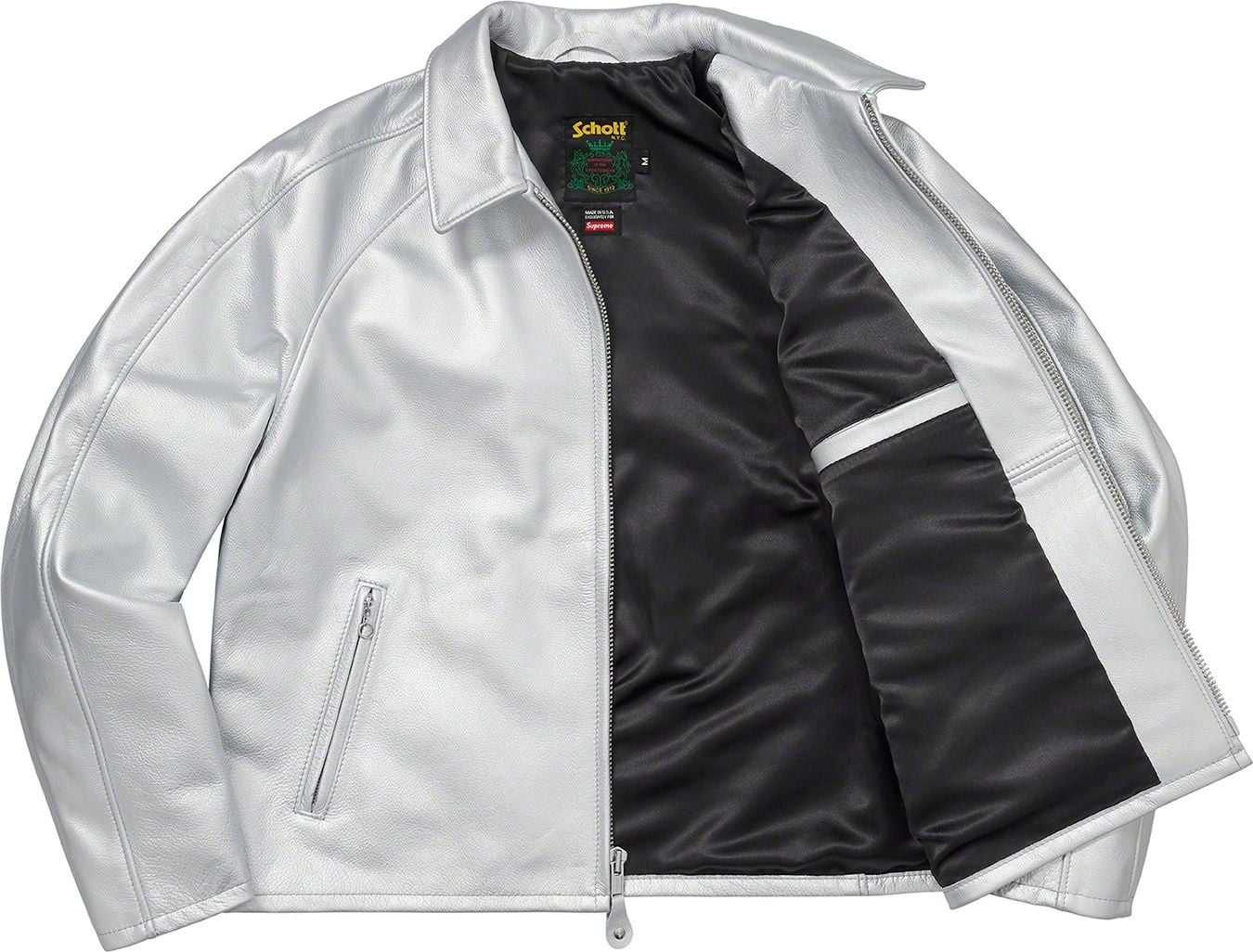 Supreme®/Schott® Leather Racer Jacket view 9